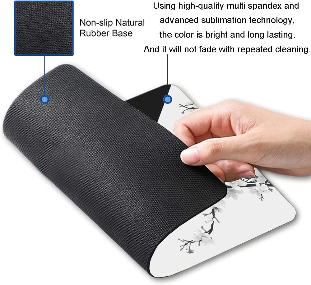 Inspirational Quote Mouse Pad - Square Waterproof Non-Slip Rubber Base for Office Laptop, 9.5"x7.9"x0.12" Inch (Death and Life)