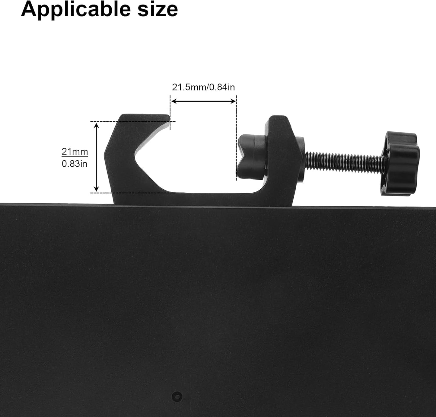 RTNLIT Microphone Stand Tray, Clamp On Firm Rack Tray Holder with 4.5 Pound Weight Capacity Adjustable Mic Stand Shelf for Live Streaming, Stage, Music Sheet, Karaoke, Recording, Podcast (7.9" × 5.5")