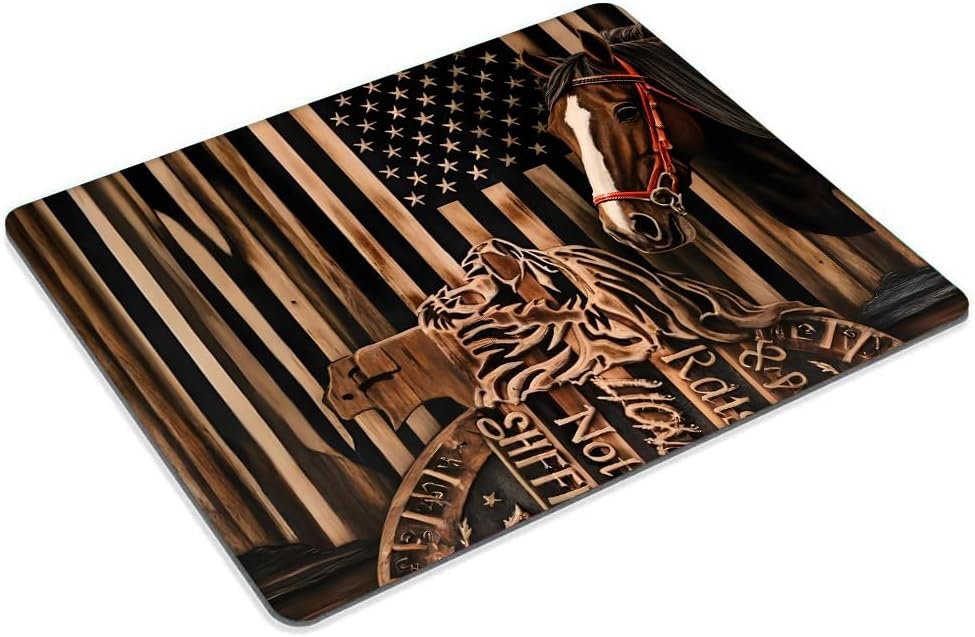 Horse, National Flag Mouse pad Customized Mousepad Non-Slip Rubber Base Mouse Pads for Computers Laptop Office Desk Accessories Mouse pad