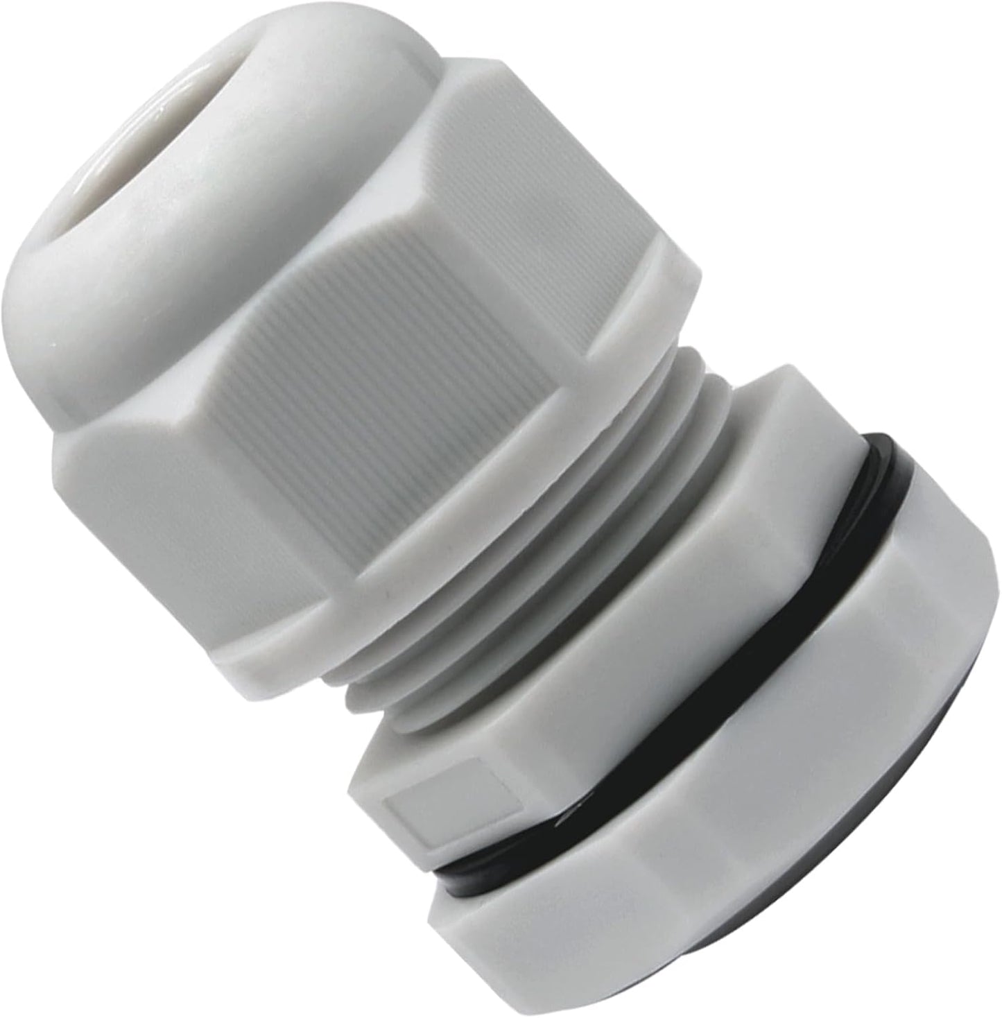 12 Pcs 1/2" NPT Nylon Cable Glands, Grey Strain Relief Cable Cord Connector IP68 Waterproof Junction Box Wire Protectors Adjustable for 6-12mm Cable Diameter