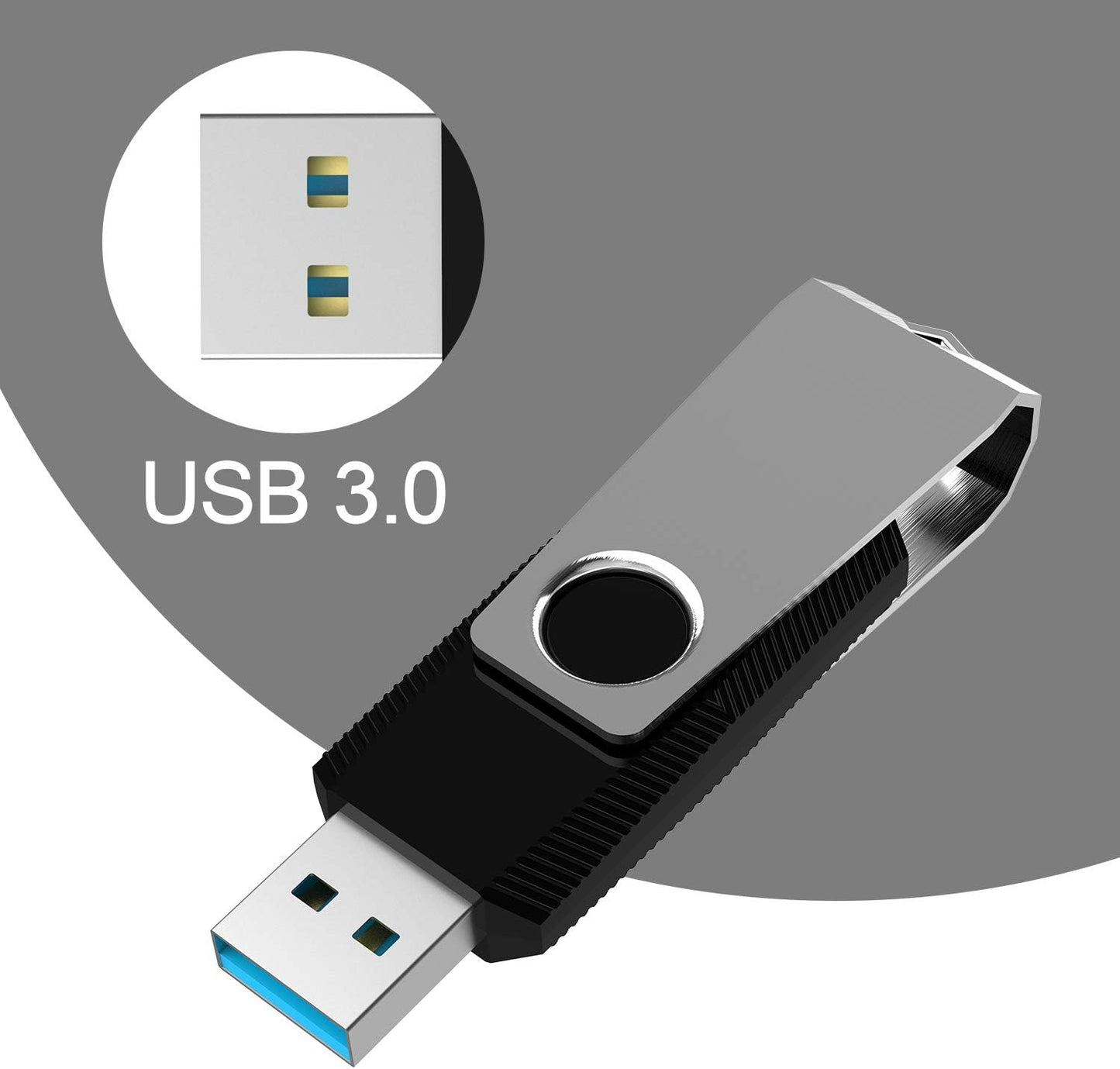 KEXIN USB 3.0 Flash Drive 32GB 10 Pack Thumb Drive 3.0 - Up to 80MB/s Read/Write Speed Black