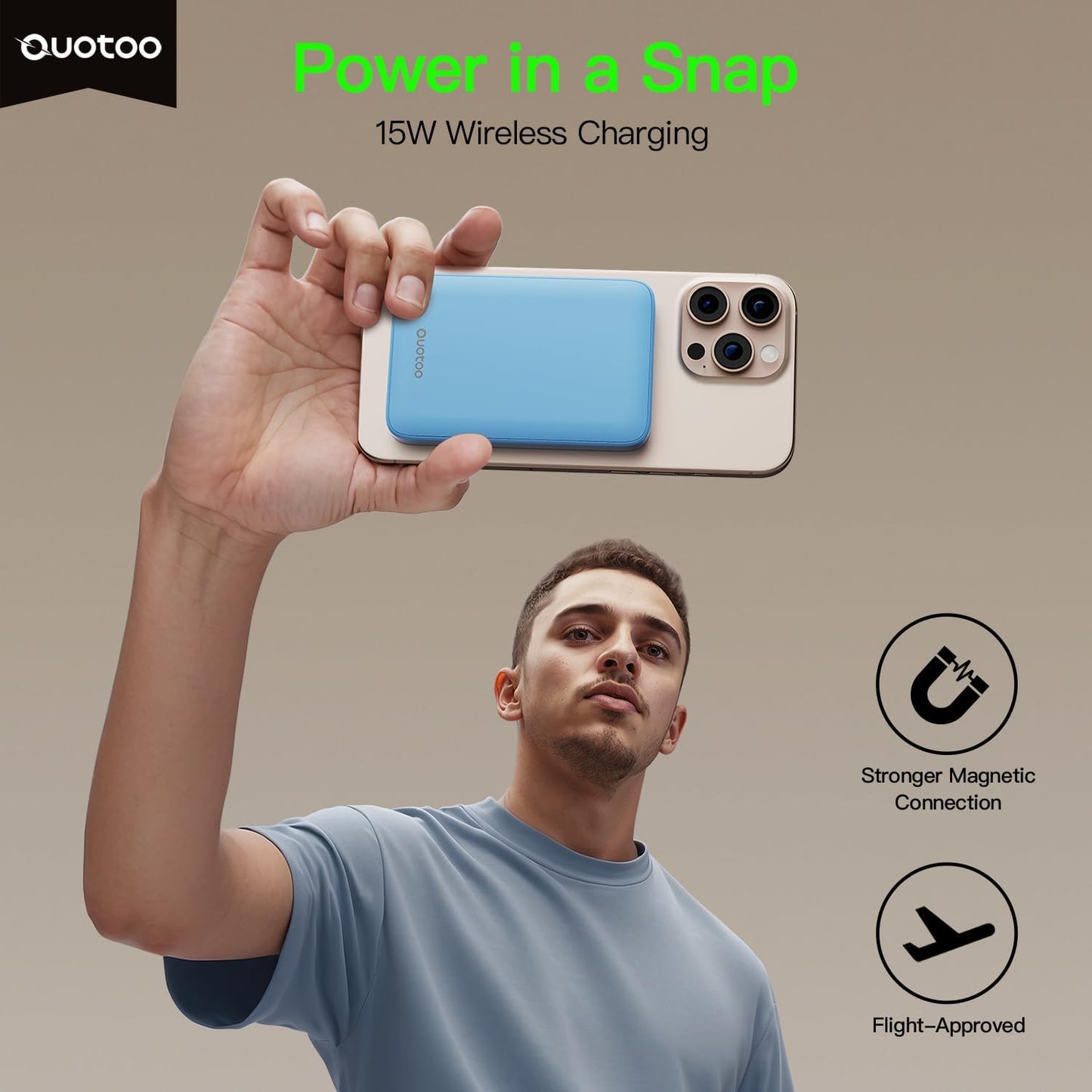 2025 Magnetic 15W Power Bank for iPhone,5000mAh Magsafe Battery Pack with 20w Fast Charging,Slim Magsafe Power Bank in&Out,with LED Display,Wireless Portable Charger for iPhone 16/15/14/13/12 Series