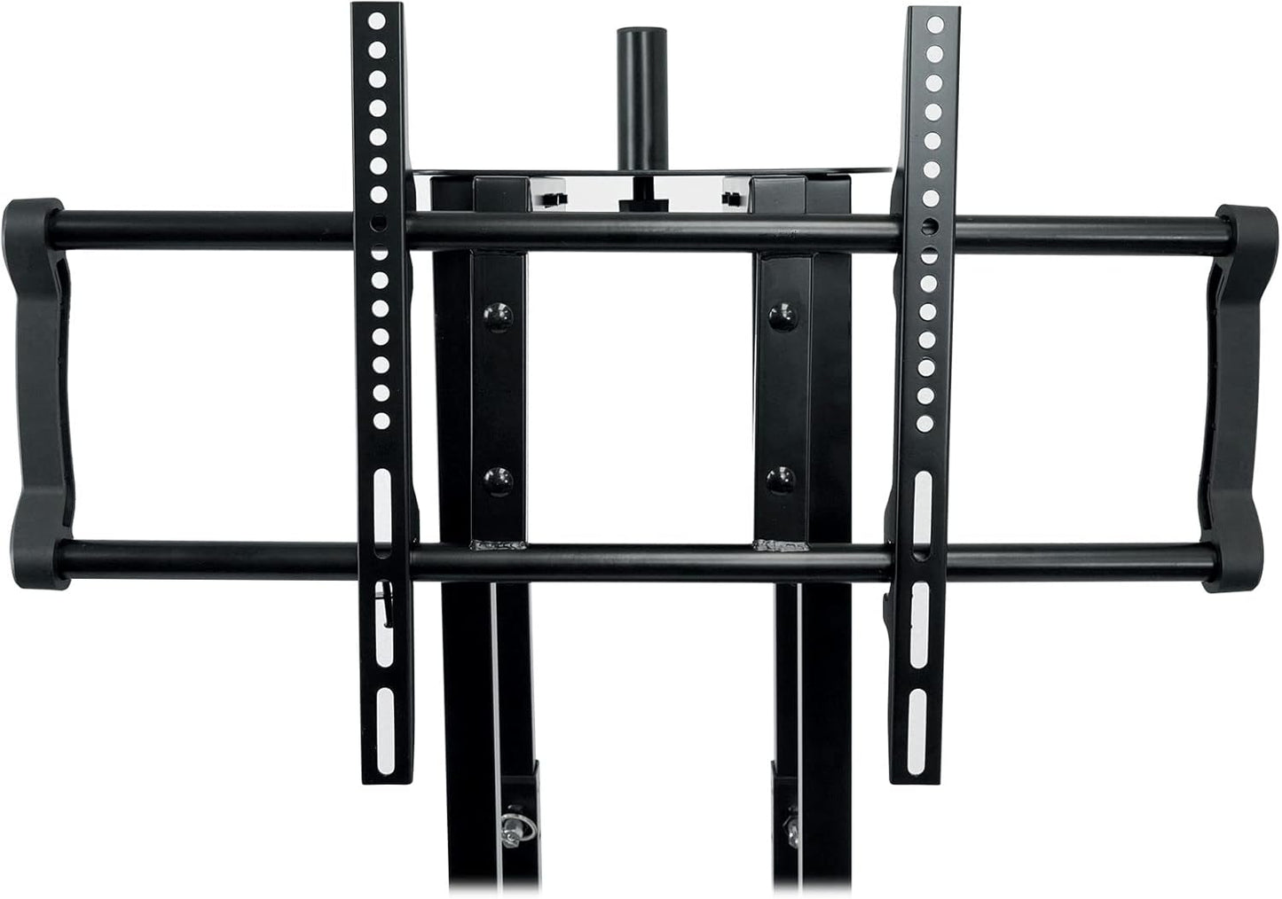 Rockville RTP33-TV Black Totem DJ Speaker/Lighting Stand, Detachable TV Mount, Adjustable Height, Stable Base, for DJs and Event Professionals