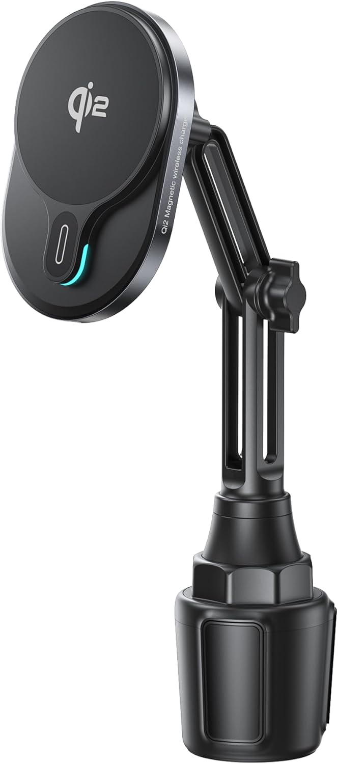 for Qi2 15W Wireless MagSafe Car Mount Charger Cup Phone Holder,15W Fast Charging Charger Phone Holder Mount for iPhone 16/15/14/13/12, Galaxy S25, Fast Charging for Magnetic iPhone Car Accessories
