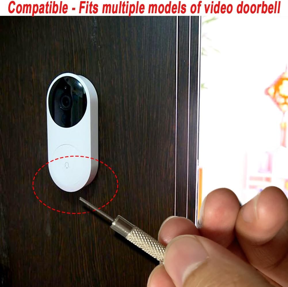 8 Pcs Security Pin Key Release Removal Tool Compatible with Arlo Video Doorbell, Eufy Video Doorbell and Nest Video Doorbell,with 2 Doorbell Removal Pins and A Key Ring(4 Styles)
