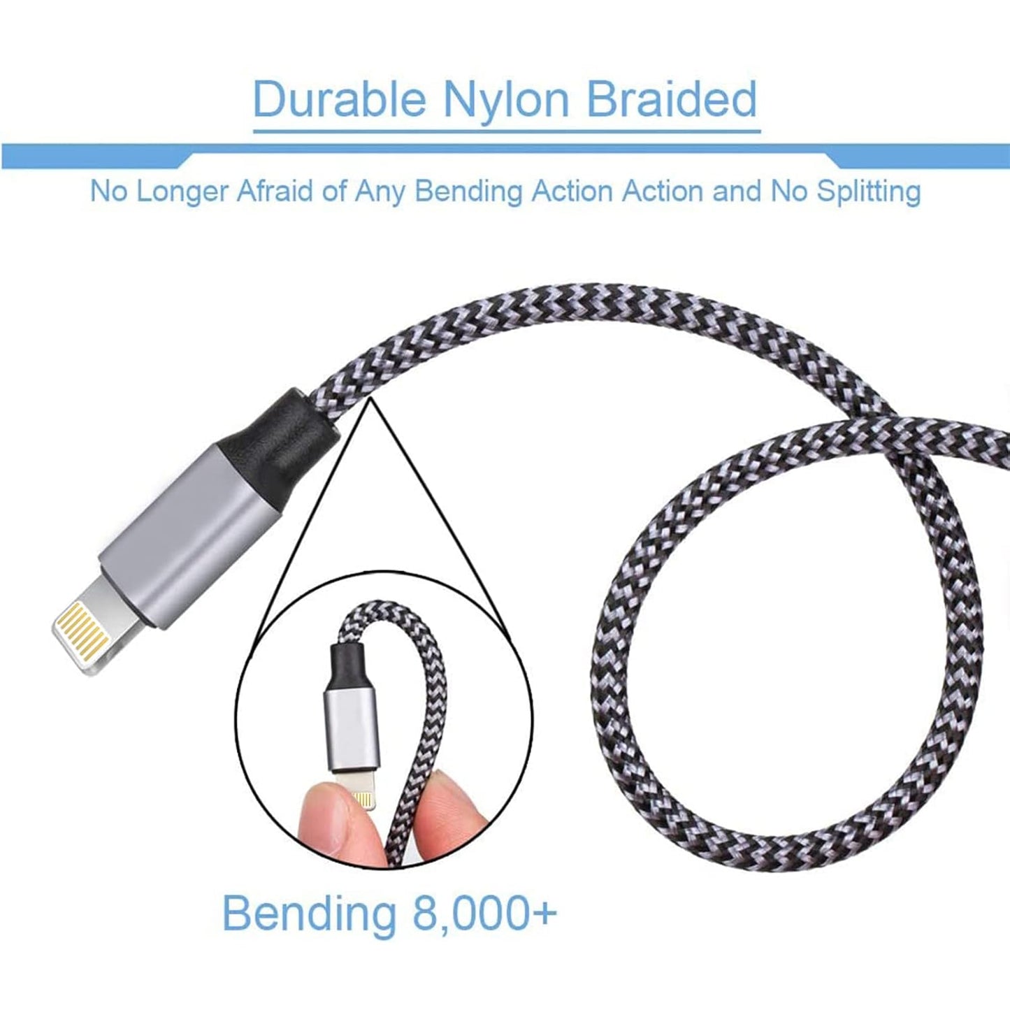 iPhone Fast Charger,iPhone Charger Fast Charging 2Pack Dual Port USB Wall Chargers Block Adapter Plug Long 6FT Fast Charging Lightning Cable Cord for iPhone 14 13 12 11 Pro Max XS X 8 7 Plus SE iPad