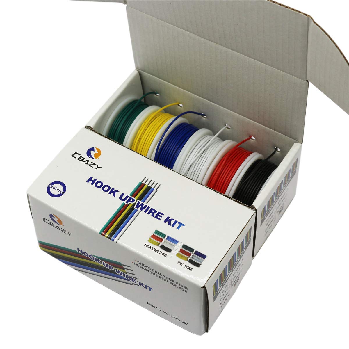 Hook up Wire Kit (Stranded Wire Kit) 28 Gauge 6 Colors 32.8 feet Each Electrical Wire 28 AWG PVC Wire