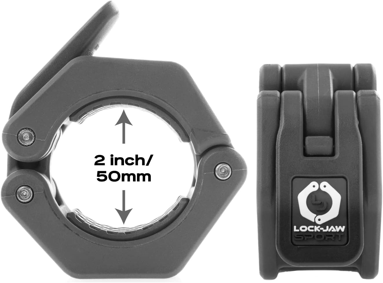 Lock-Jaw Sport Olympic Barbell Collar - Quick Release Barbell Clamp (Light Blue)