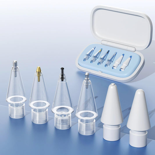 UPDENI Replacement Pencil Tips for Apple Pencil Tips,fine piont Pencil nibs fit for Apple 2nd 1st Gen USB-C,and Logitech Crayon Digital Pencil,iPod Pro Pencil 6 Pack Blue