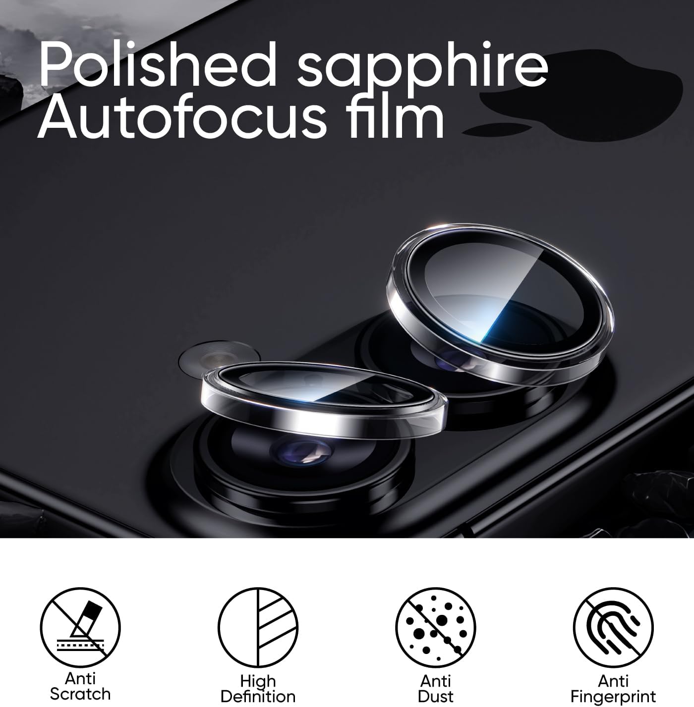 MAGIC JOHN for iPhone 16Plus/16 Camera Lens Protector [Alignment Kit&1:1 Invisible Perfect Fit] 9H Aerospace Tempered Glass Anti-Scratch Durable, Individual Cover Ring, Case Friendly, Set of 2, Clear