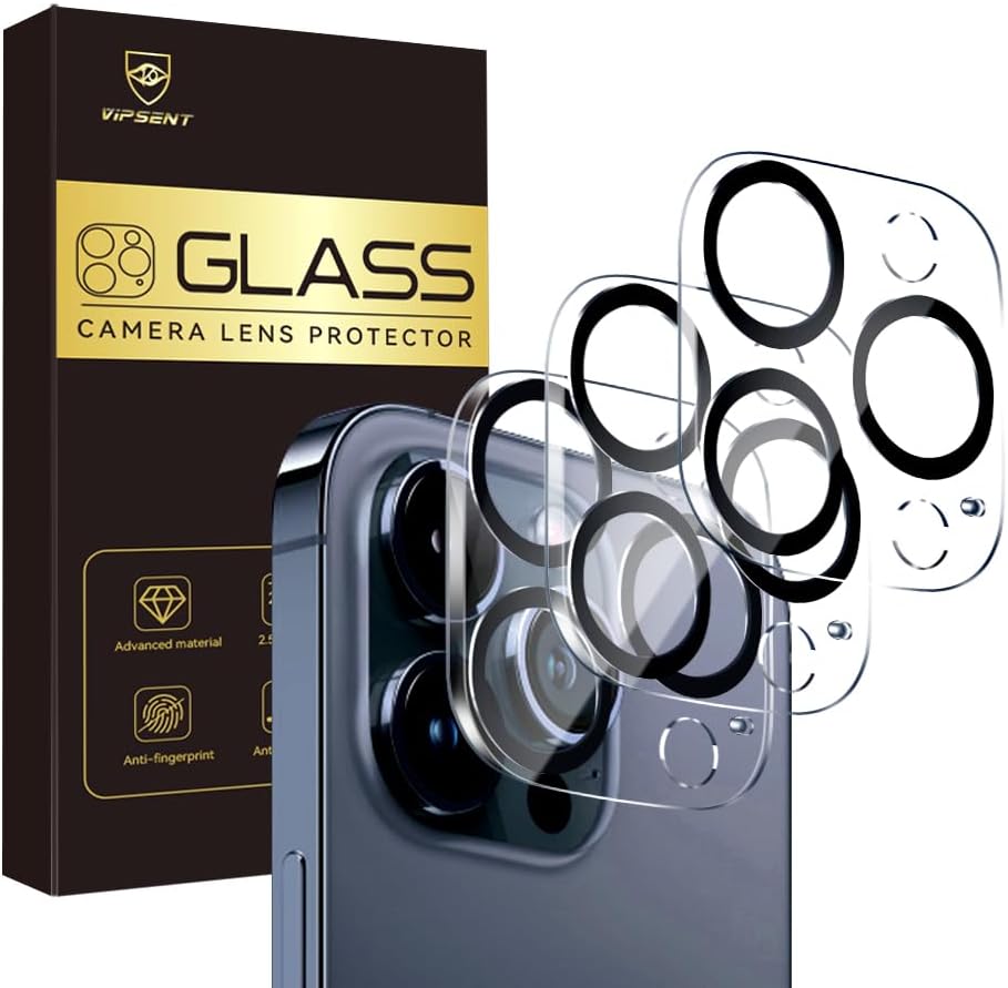 Camera Lens Protector for iPhone 16 pro 6.3 / iPhone 16 pro max 6.9,9H Tempered Glass，Ultra HD, Scratch Resistance Easy to Install，Case Friendly，[Does not Affect Night Shots] 3-Pack