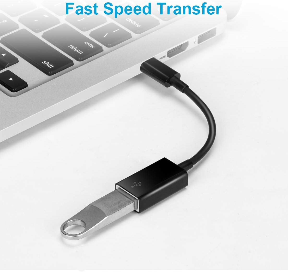 USB C to USB Adapter [2 Pack],Type-C OTG Cable Type C Male to USB A Female Usb to Usbc-c Adapter Compatible with Macbook Pro/Air iPad Pro 2022 2021 2020, Galaxy S23 S22 Ultra Note 10 S9 S8 (Black)