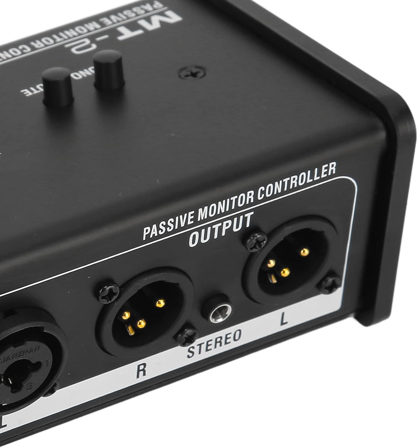 Big Knob Passive Monitor Controller, XLR and 3.5mm Interface Large Volume Knob Mute Control Passive Studio Monitor Controller Stereo Monitor Volume Controller