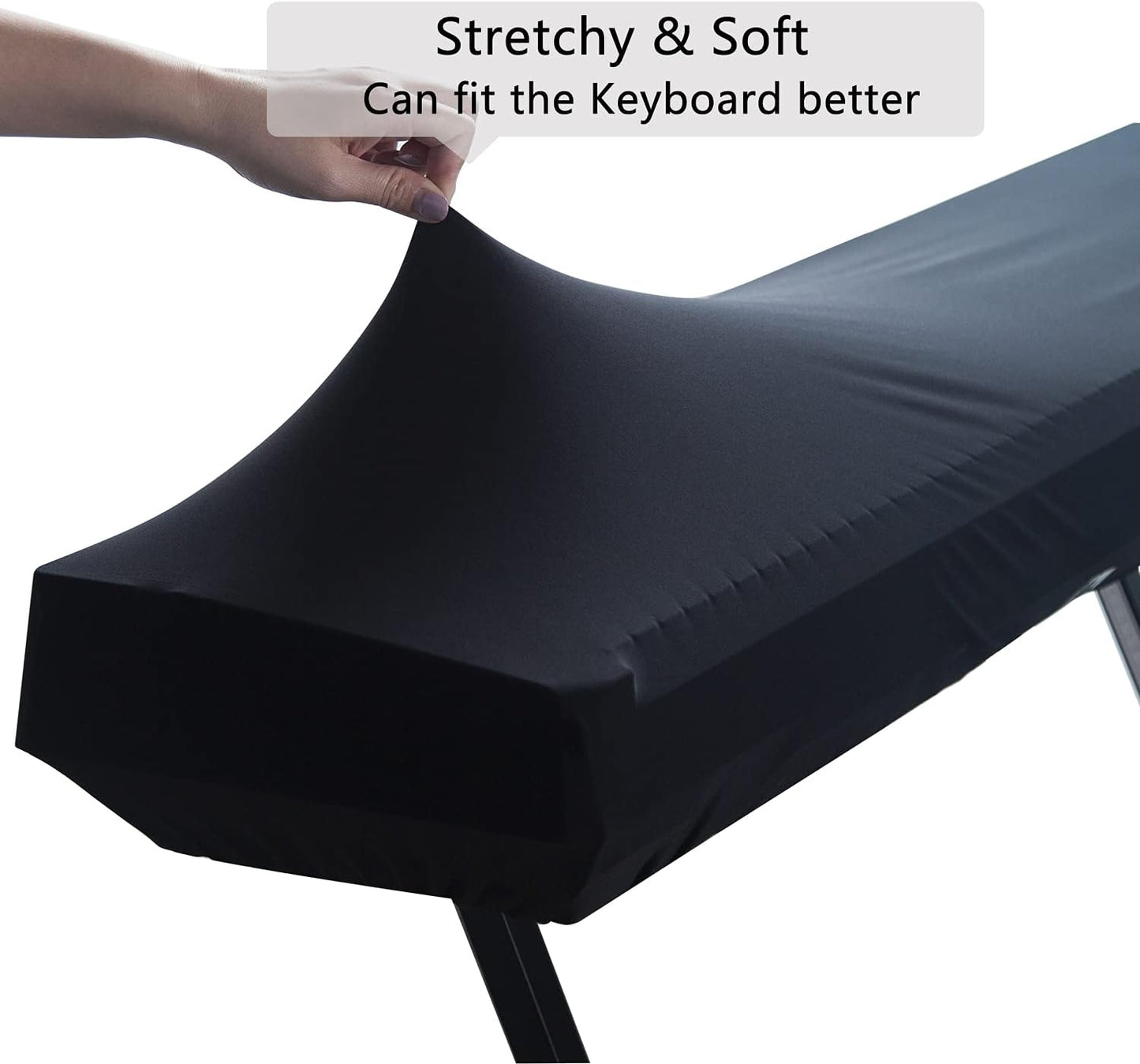 Piano Dust Cover 61-88 Keys Weighted Keyboard Small Keyboard Piano Covers Waterproof Locking Clasp Keep It From Dust and Dirt (76-88 KEYS)