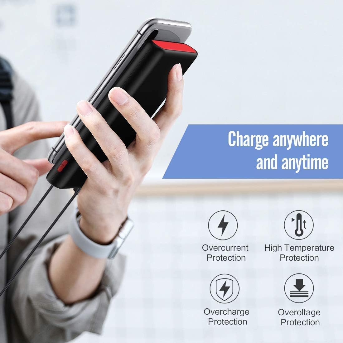 Portable Charger Power Bank 25,800mAh, 5V/3A USB C in&Out Fast Phone Charging with Intelligent Smart IC,3 USB Port External Cell Phone Battery Pack Compatible with iPhone 16 15 14,Galaxy,Android etc