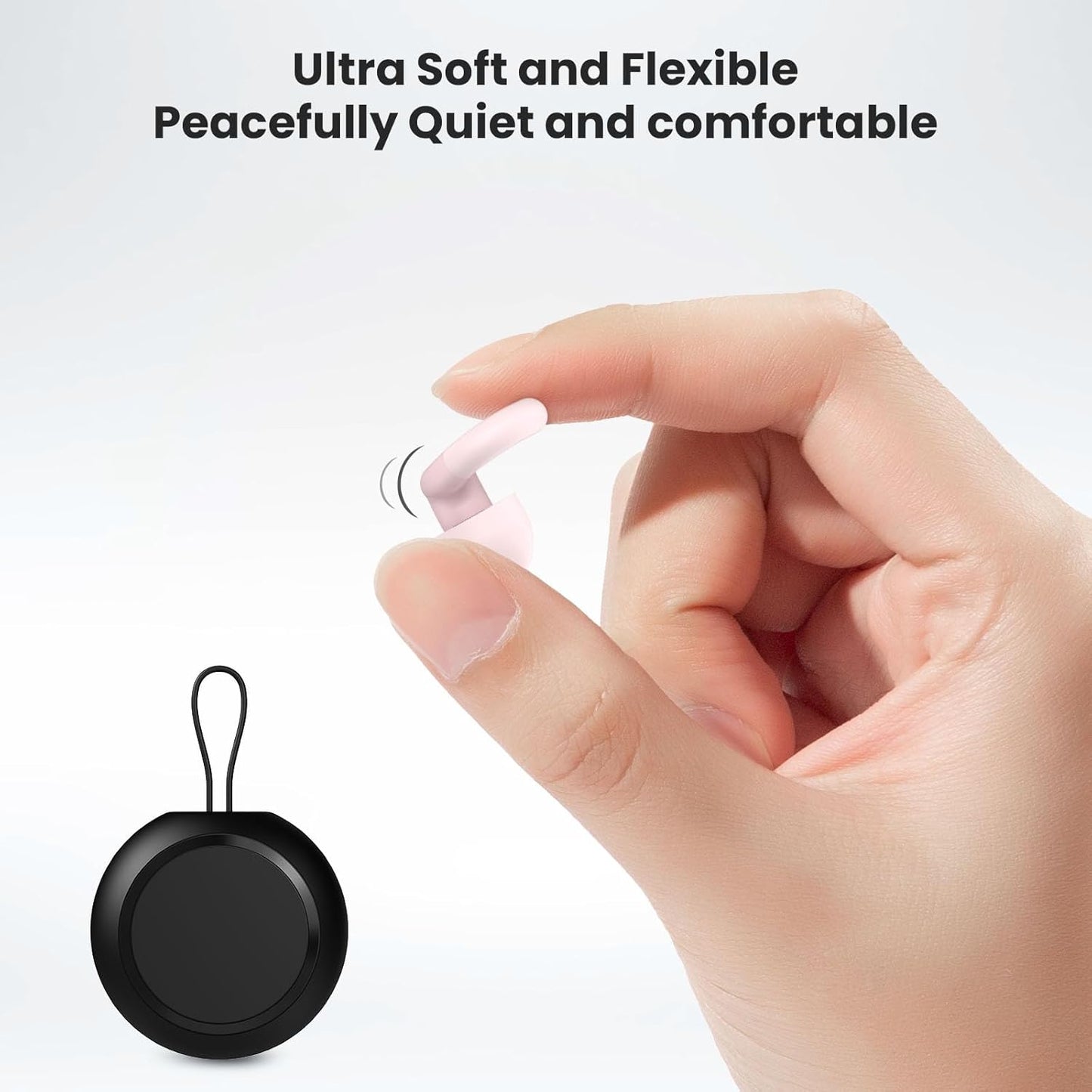 Ear Plugs for Sleeping, 2 Pairs of Reusable Earplugs for Noise Reduction 25dB-30dB with 8 Ear Tips, Soft Hearing Protection Ear Plugs for Concert,Noise Sensitivity, Study & Work