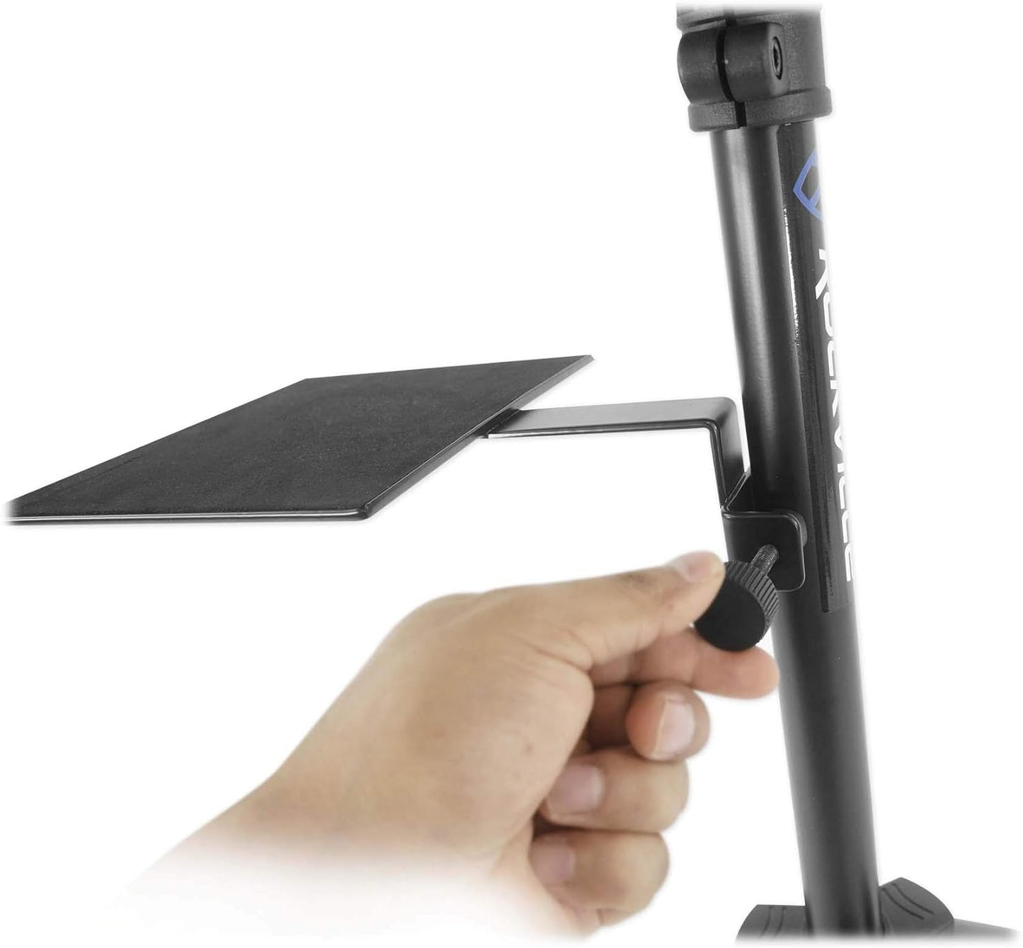 Rockville RLS68 Dual-Tray Laptop/Tablet Stand, Adjustable Height, Foldable, Portable, for DJs and Presenters