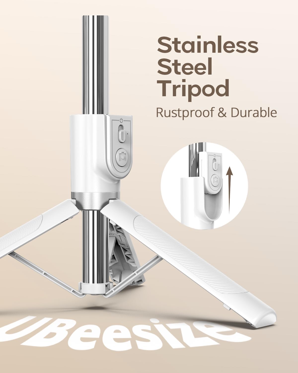 UBeesize Selfie Stick Tripod for iPhone and Android, 52'' Extendable Phone Tripod Stand with Remote, Portable Selfie Sticks with Phone Holder for Video Recording & Travel