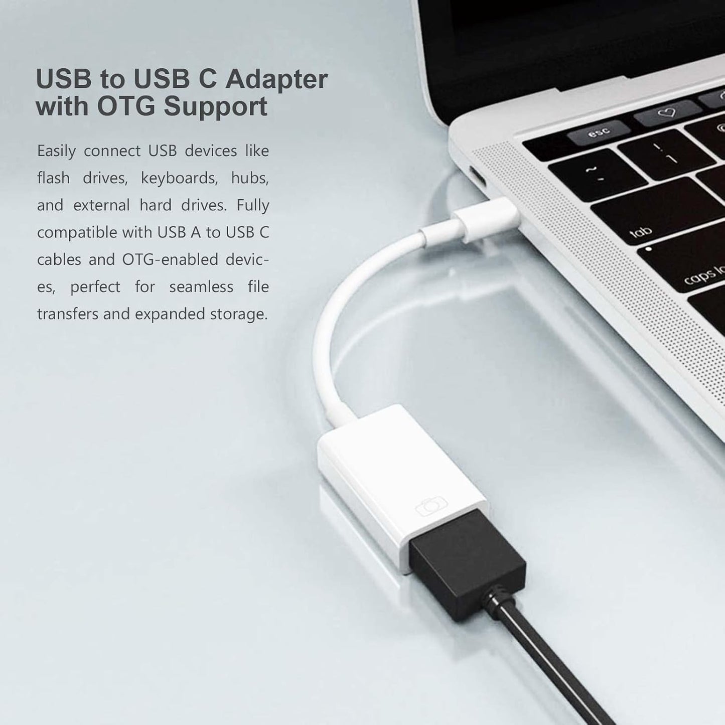 USB C to USB Adapter [3 Pack],Type-C OTG Cable, C Male to USB A Female Adapter Compatible with Laptops/Tablets/Phones ECT.
