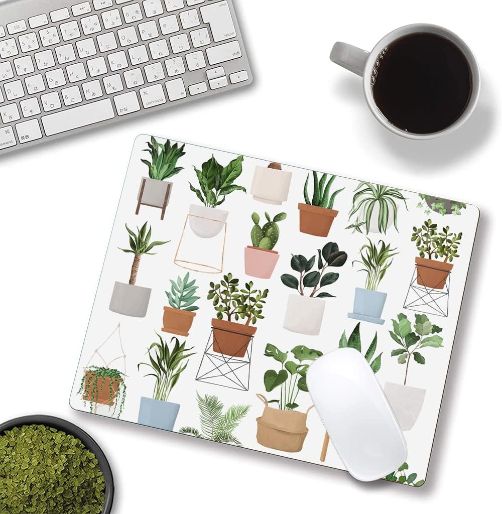 Mouse Pad, Pot Plant Mouse Pad, Mouse Mat Waterproof Non-Slip Rubber Base MousePads