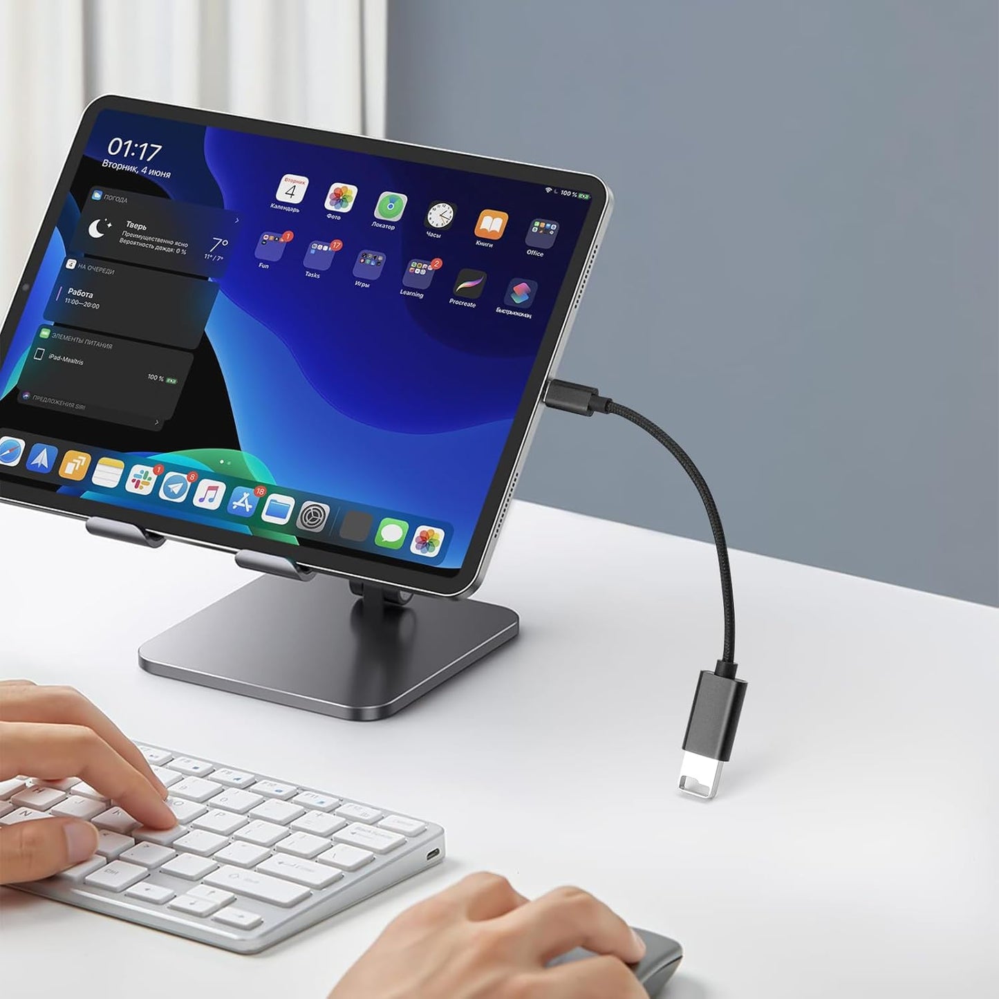 BORLTER CLAMP USB C to USB 2.0 Adapter, Type-C OTG Cable [2 Pack] USB Type C Male to USB Female Adapter, USB-C Adapter for MacBook 2019/2018/2017,iPad,Samsung Galaxy and More