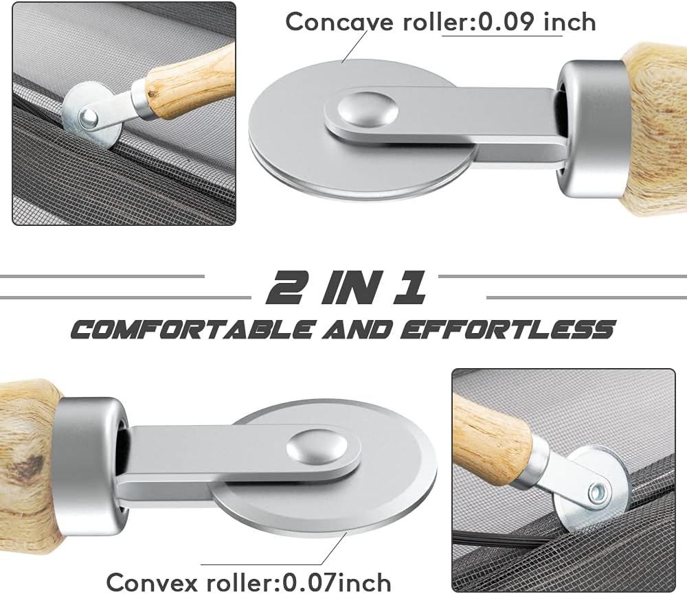 Screen Repair Kit Easy DIY Project 36" x 90" Fiberglass Screen Mesh with Rolling Tool and Screen Retainer Spline Screen Replacement kit for Windows Sliding Doors and Patio Screens (36" x 90", Black)