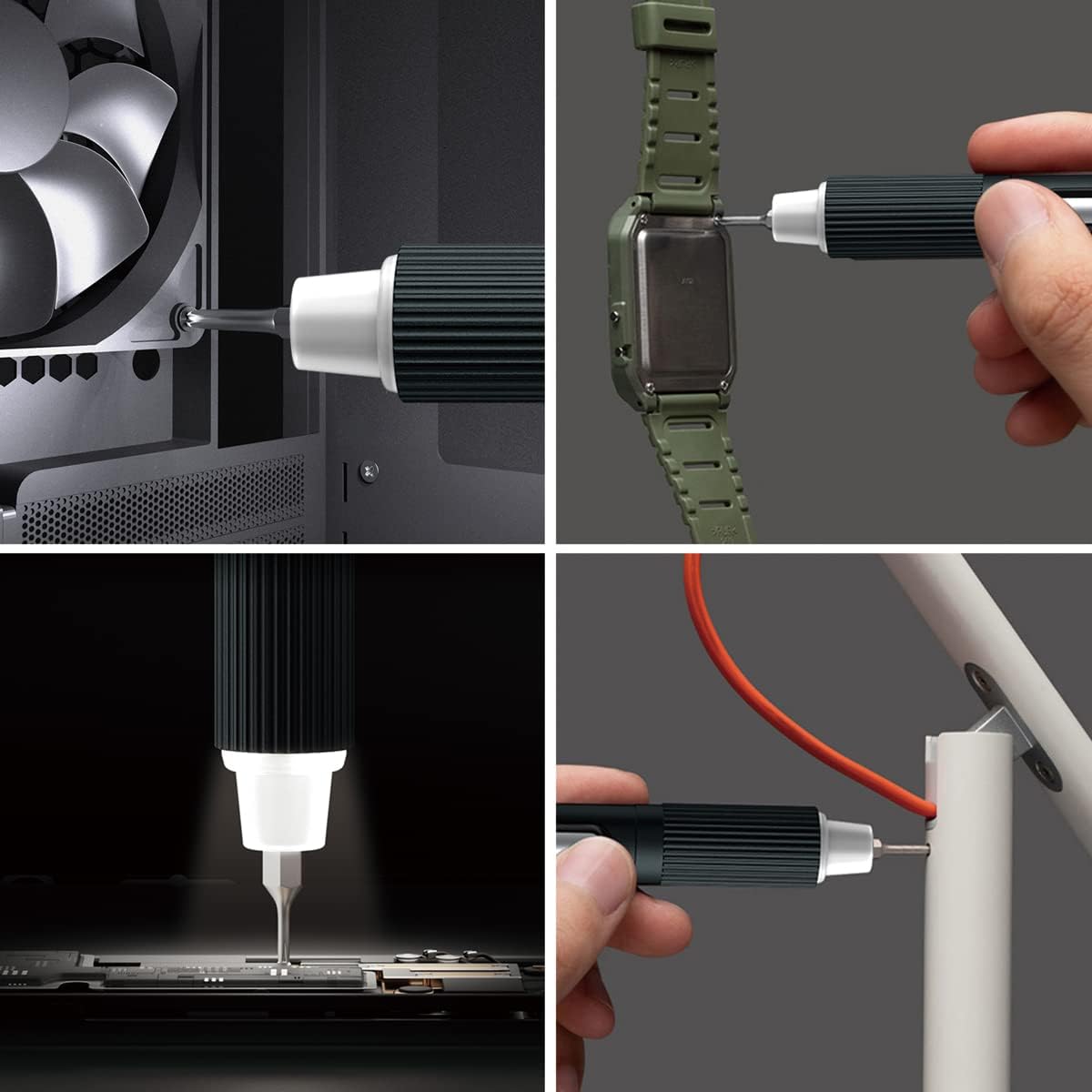 Mini Electric Screwdriver,JAKEMY Adjustable Torque Power Screwdriver Dual-mode Cordless Magnetic Precision Torx Screwdriver Bit Repair Tool kit USB Rechargeable with LED light for Electronics Consoles