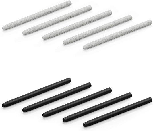 XENCELABS, 10 Pack Replacement Nibs, Contains 5 Standard Nibs, 5 Felt Nibs Tips. Compatible: Xencelabs Pen Tablet Bundle, Bundle SE, Medium Standard, Small Standard