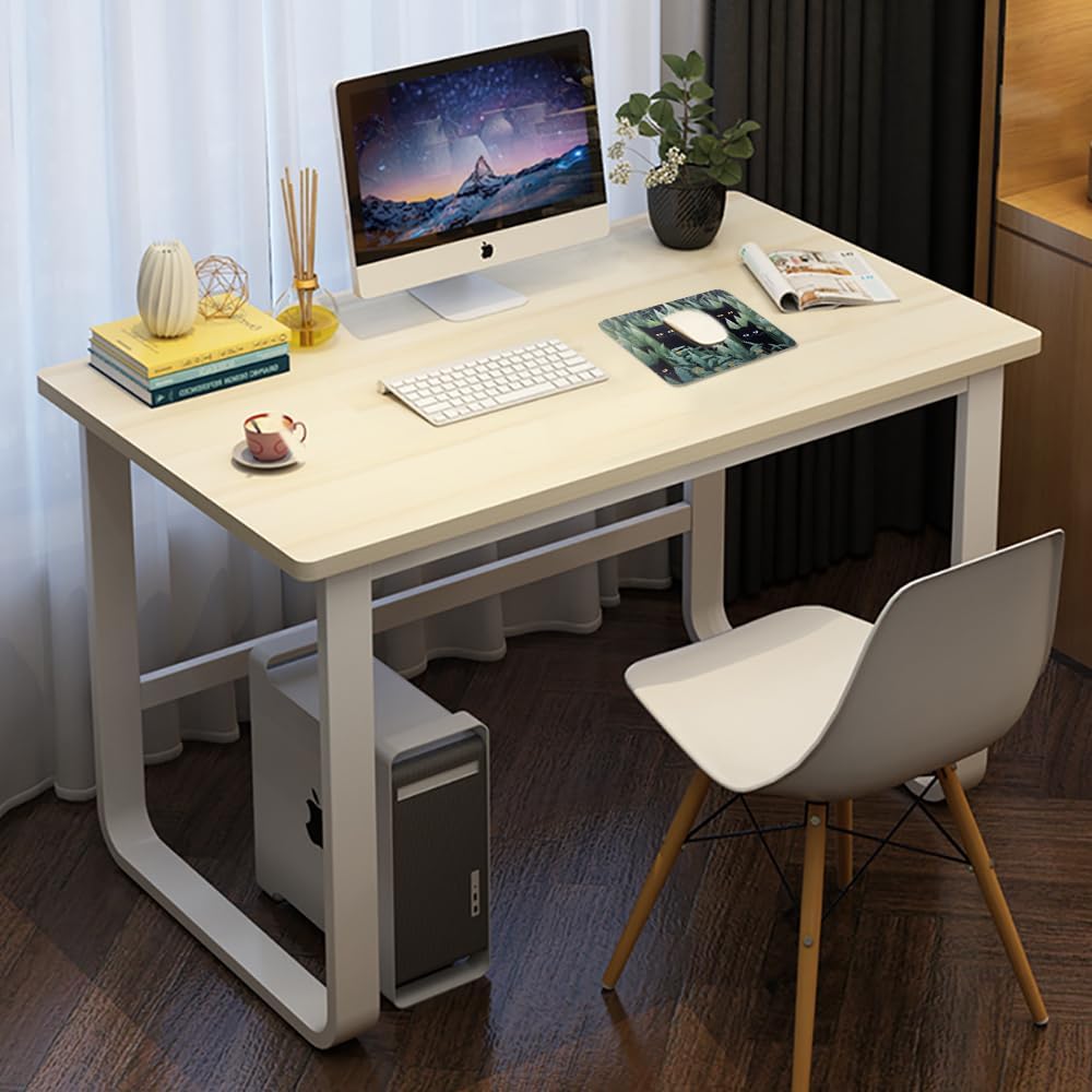 Mouse Pad, Gaming Mouse Pad, Non-Slip Rubber Base Mouse Mat with Designs for Laptop, Computer & Office, 9.5 x 7.9 x 0.12 inches (Black Cats in Grass)