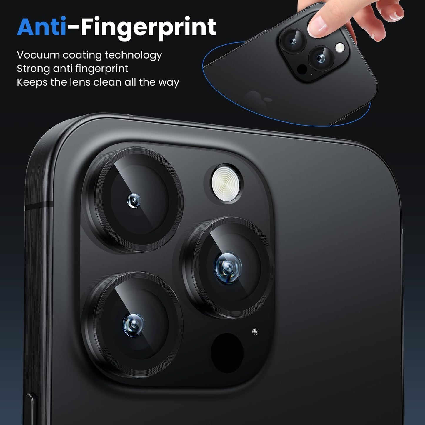 WSKEN for iPhone 16 Pro/iPhone 16 Pro Max Camera Lens Protector - [Original Shooting Model] Shatterproof Ultra HD Tempered Metal Glass Camera Screen Protector Cover Film Accessories