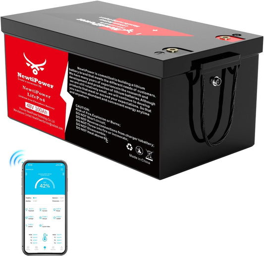 48V 100Ah Golf Cart Lithium LiFePO4 Battery with 200A BMS Grade A Cells Deep Cycle Rechargeable Battery,10000+ Cycles,Perfect for Golf Cart,Off Grid Applications (48V 100Ah)