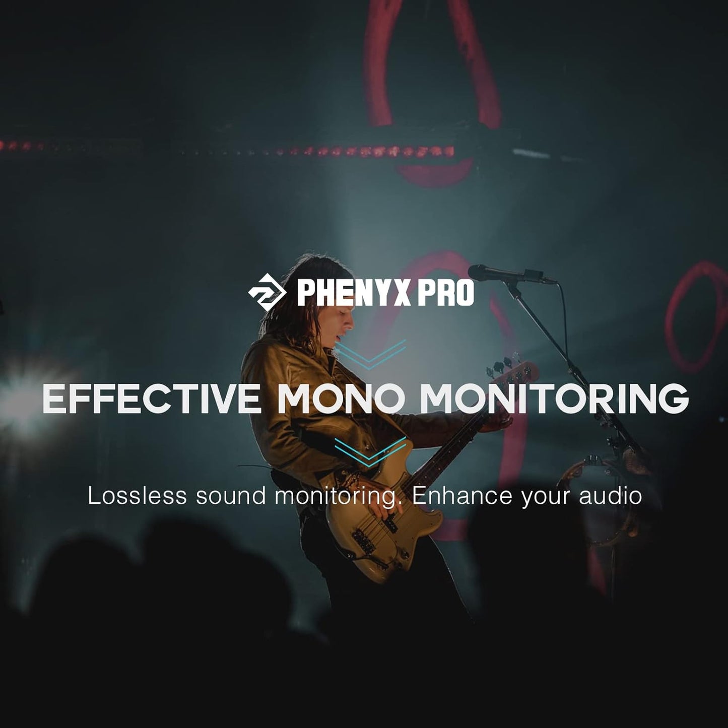 Phenyx Pro in Ear Monitor for Musicians, UHF Wireless in-Ear Monitors System, Mono 2-Channel IEM, Metal Stage Monitor w/ 2x50 Frequencies, 164ft Long Coverage, Rack Mount Kit (PTM-22, 4 Bodypacks)