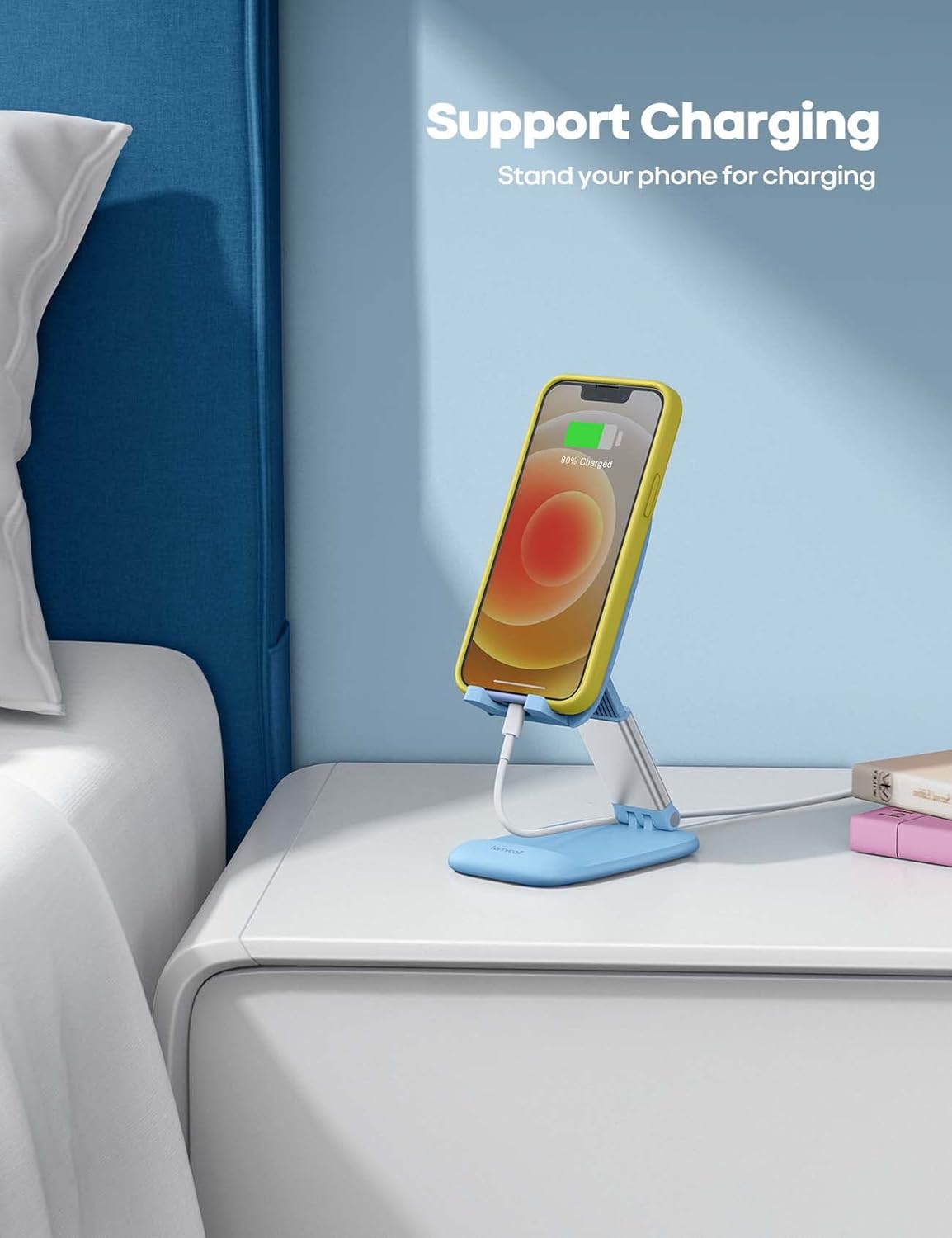 Lamicall Easter Basket Stuffers for Teens Girls Boys Cell Phone Stand, Blue Cell Phone Holder for 4-8'' Smartphone, Easter Basket Essentials