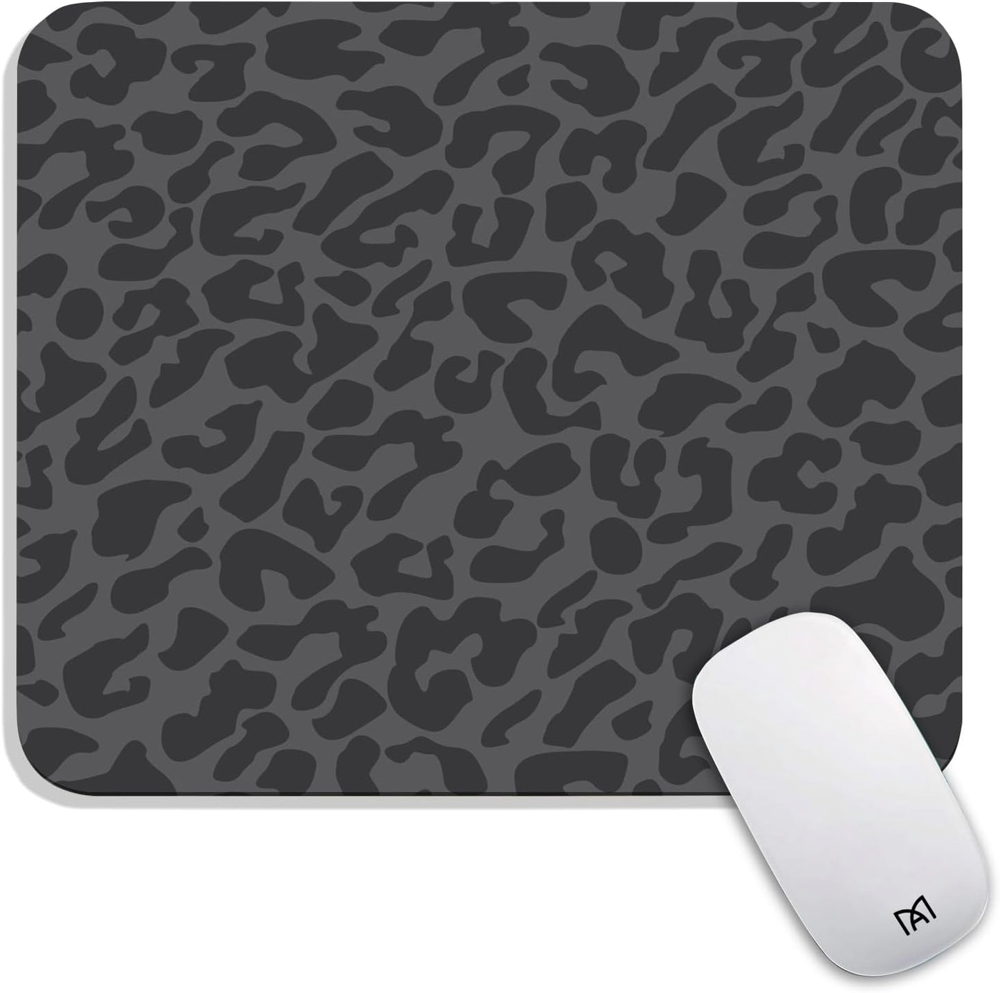 Square Mouse Pad Black Leopard,Personalized Premium-Textured Custom Mouse Mat Design,Washable Mousepad Cloth,Non-Slip Rubber Base Computer Mouse Pads for Wireless Mouse