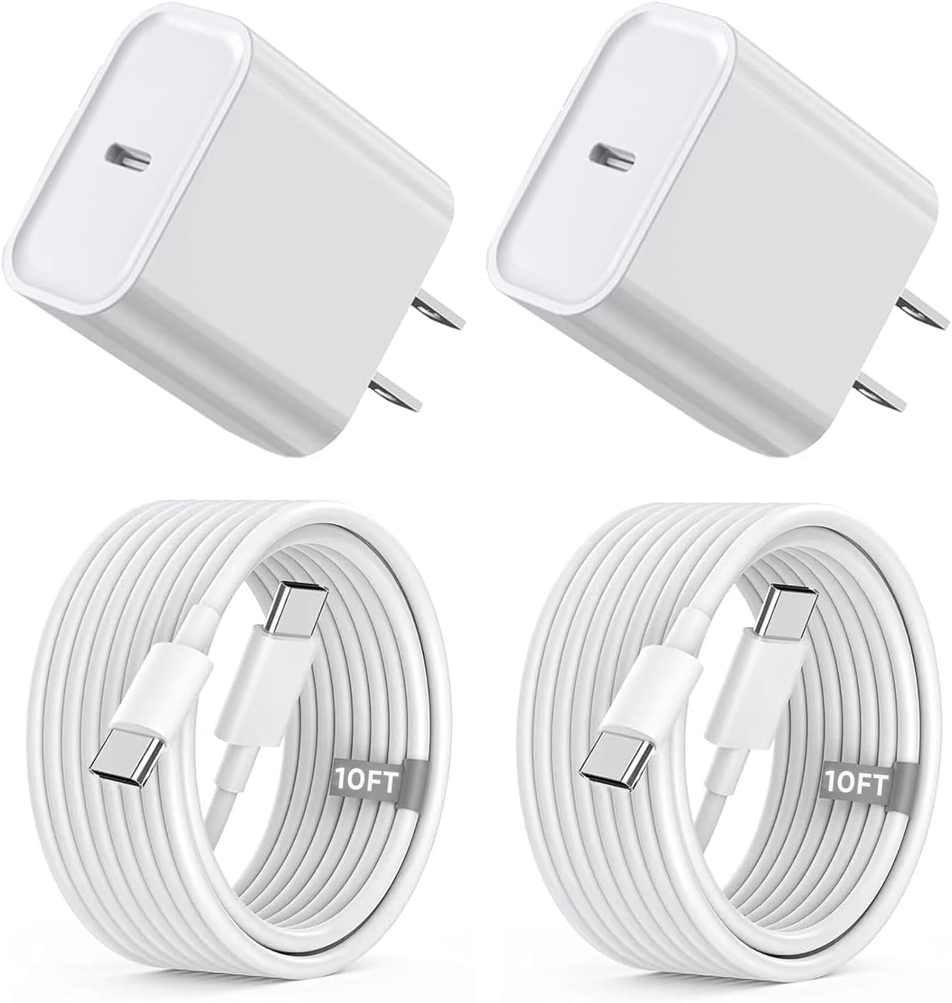 iPhone 15 16 Charger Fast Charging,Extra Long 10FT USB C to USB C Cable 20W USBC Apple Fast Charger Block for iPhone 16/16 Plus/16 Pro/16 Pro Max/16e/15/15 Plus/15 Pro/15 Pro Max/iPad Pro/Air/AirPods