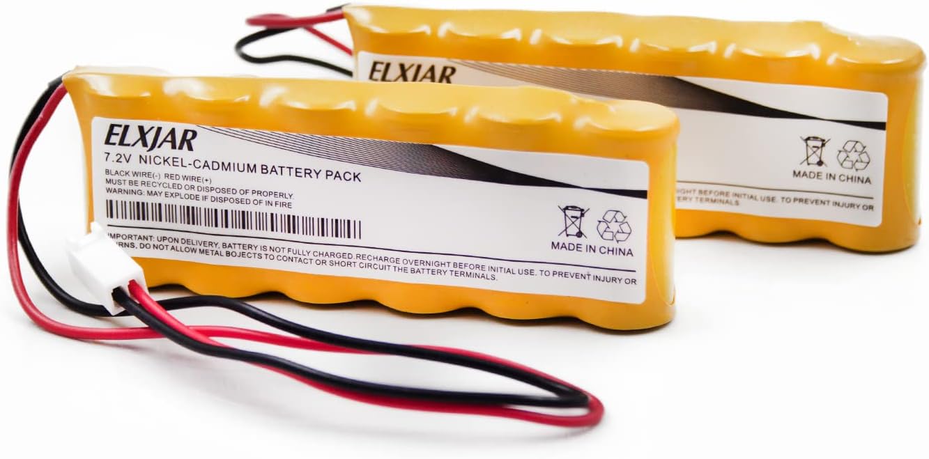 (2-Pack) 7.2V 400mAh Ni-CD Replacement Battery Pack for Rath Microtech Elevator Smartphone RP7300110 RP7000110 Custom-118 OSA229 with B830EC Connector