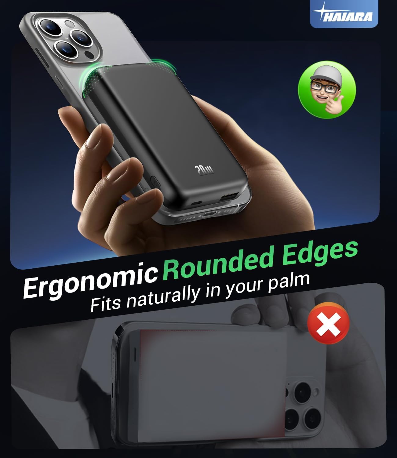 for Magsafe Battery Pack, 10000mAh Magnetic Portable Charger with USB-C Cable 20W Fast Charging, Slim & Lightweight Wireless Power Bank for iPhone 16/15/14/13/12 Series, for Travel Cruise Essentials