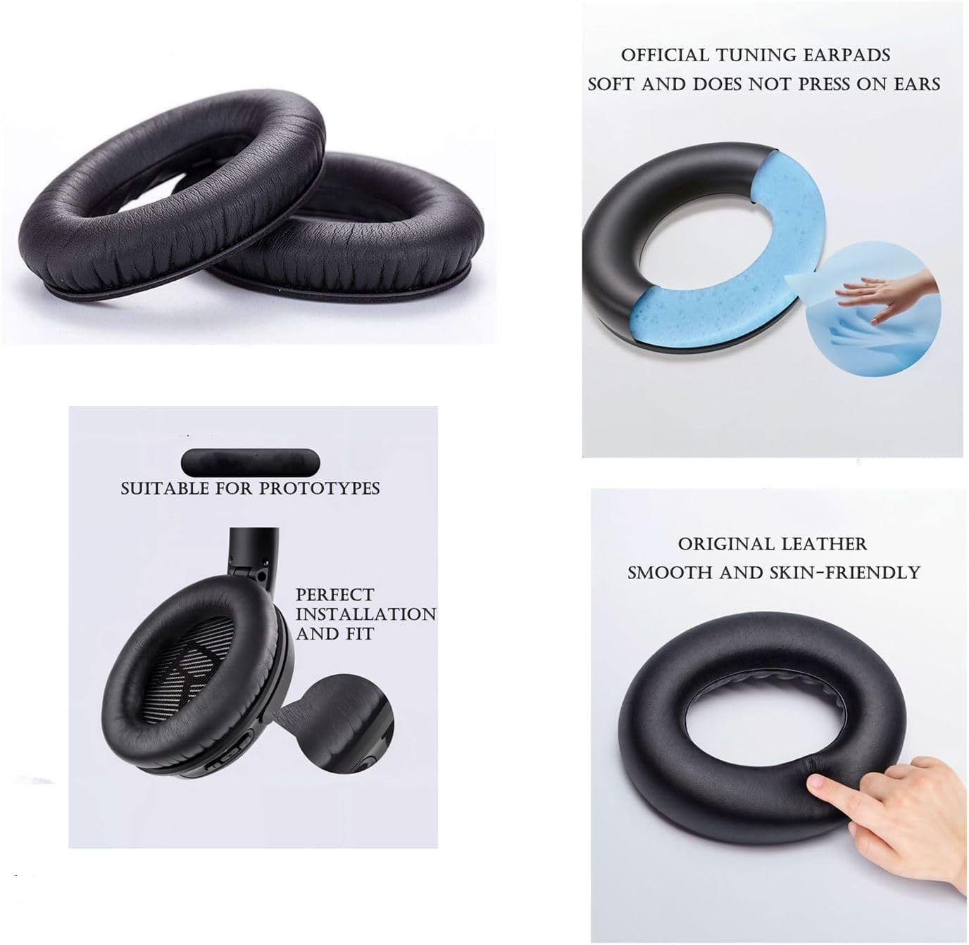 Headphones Replacement Ear Pads,for Bose Quietcomfort QC15 QC25 QC35 35 ii-(Brown)