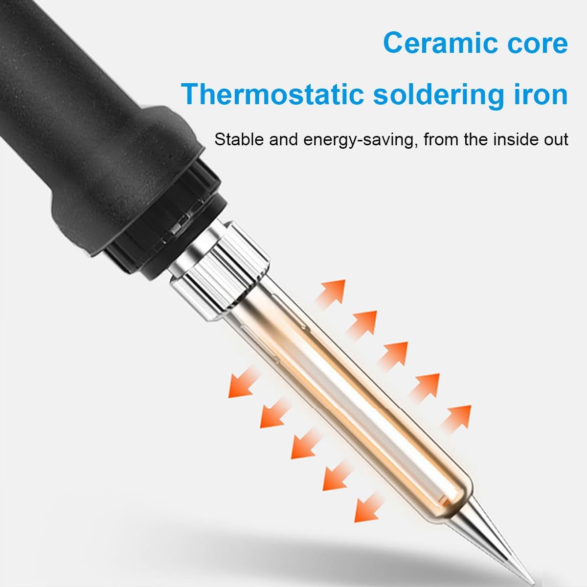 Soldering Iron Kit 60W with Interchangeable Iron Tips, Stand, Solder Tube, Welding Wire, 15-in-1 Adjustable Temperature Soldering Gun Welding Iron Kit for any Hobby Enthusiast 110V