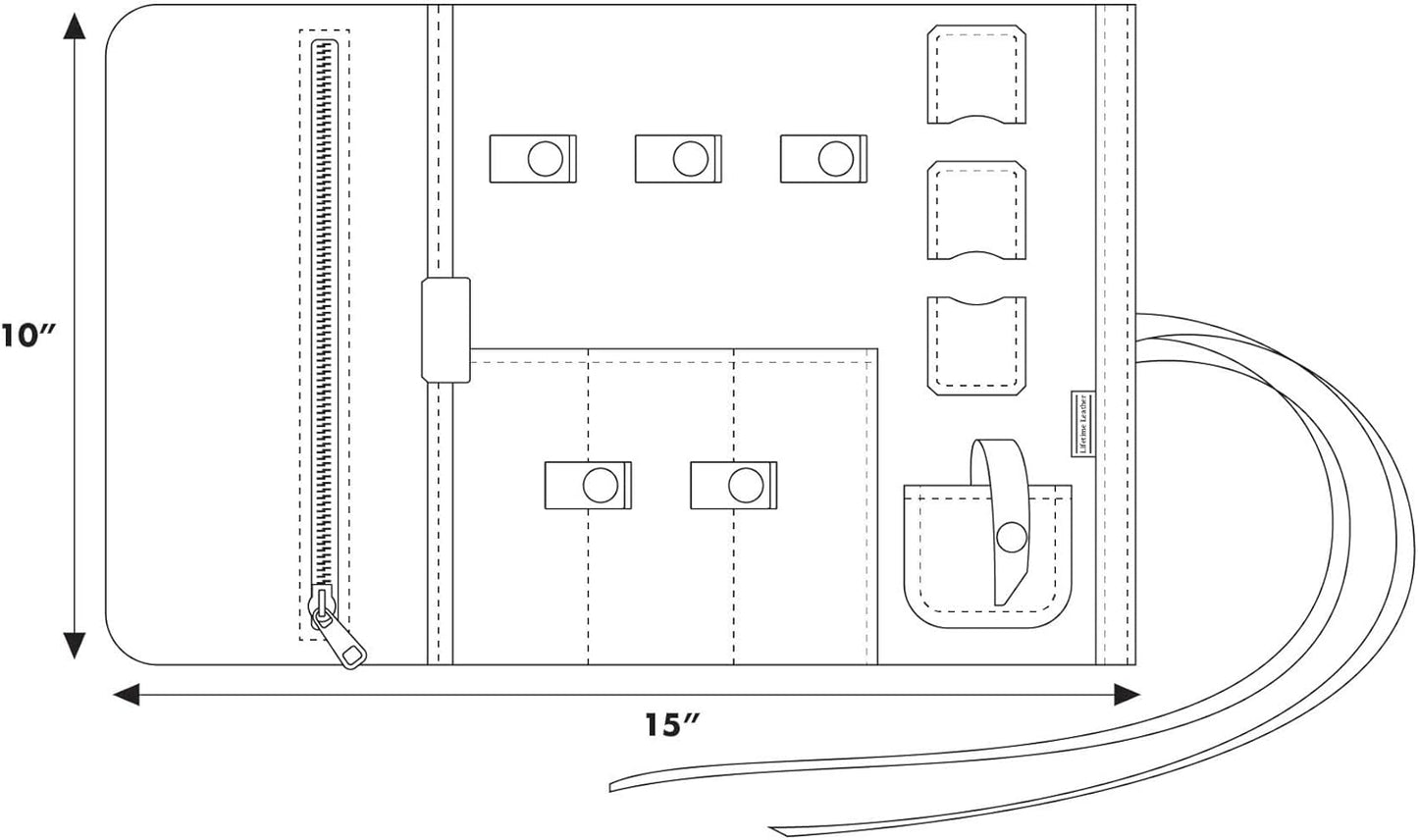 Tech Roll Organizer, Travel Tech Organizer, Cord Organizer, Jewelry Case (Natural - Brandy)