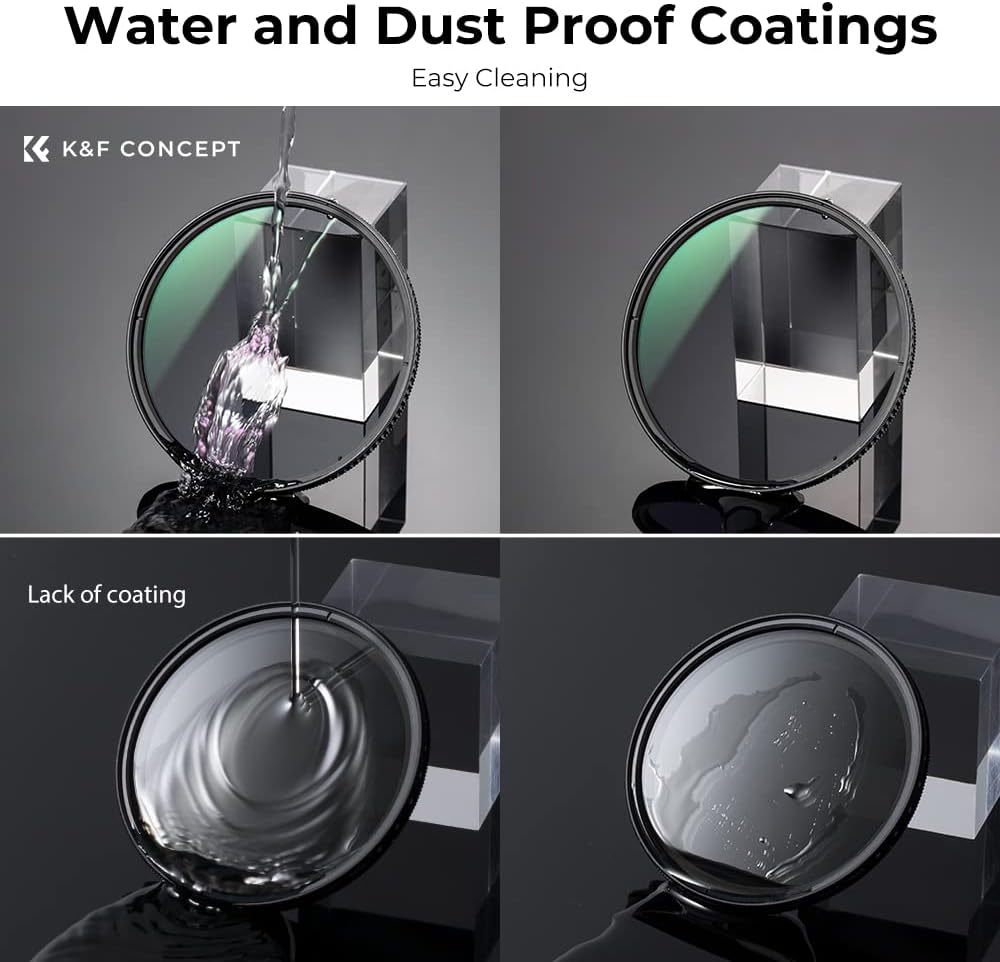 K&F CONCEPT 127mm Circular Polarizers Filter Polarizing Filter 28 Multi-Layer Coated Super Slim High Definition CPL Lens Filter (Nano-X Series)