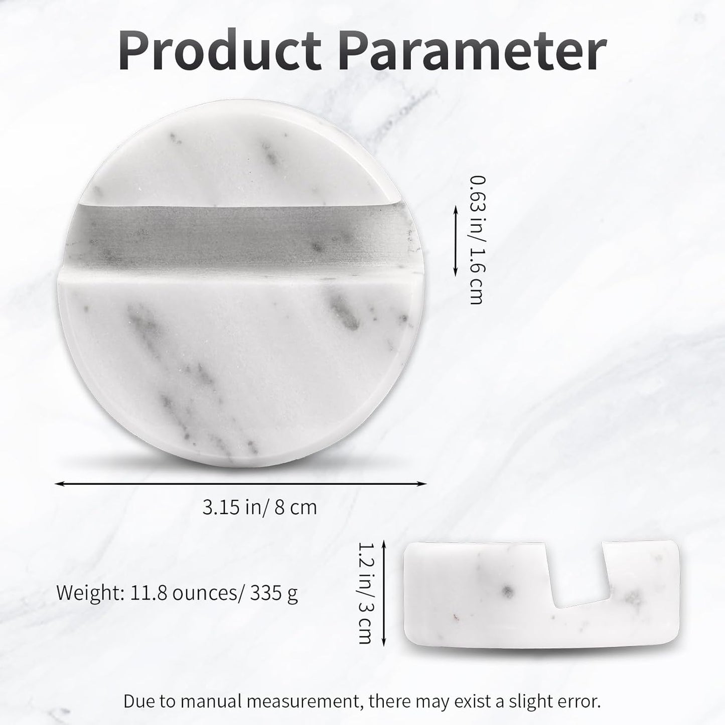 Marble Phone Stand for Desk - Cell Phone Holder for Nightstand Office Decor Compatible with iPhone 17 16 15 Pro Max iPad mini, Telephone Boho White Marble Kitchen Accessories