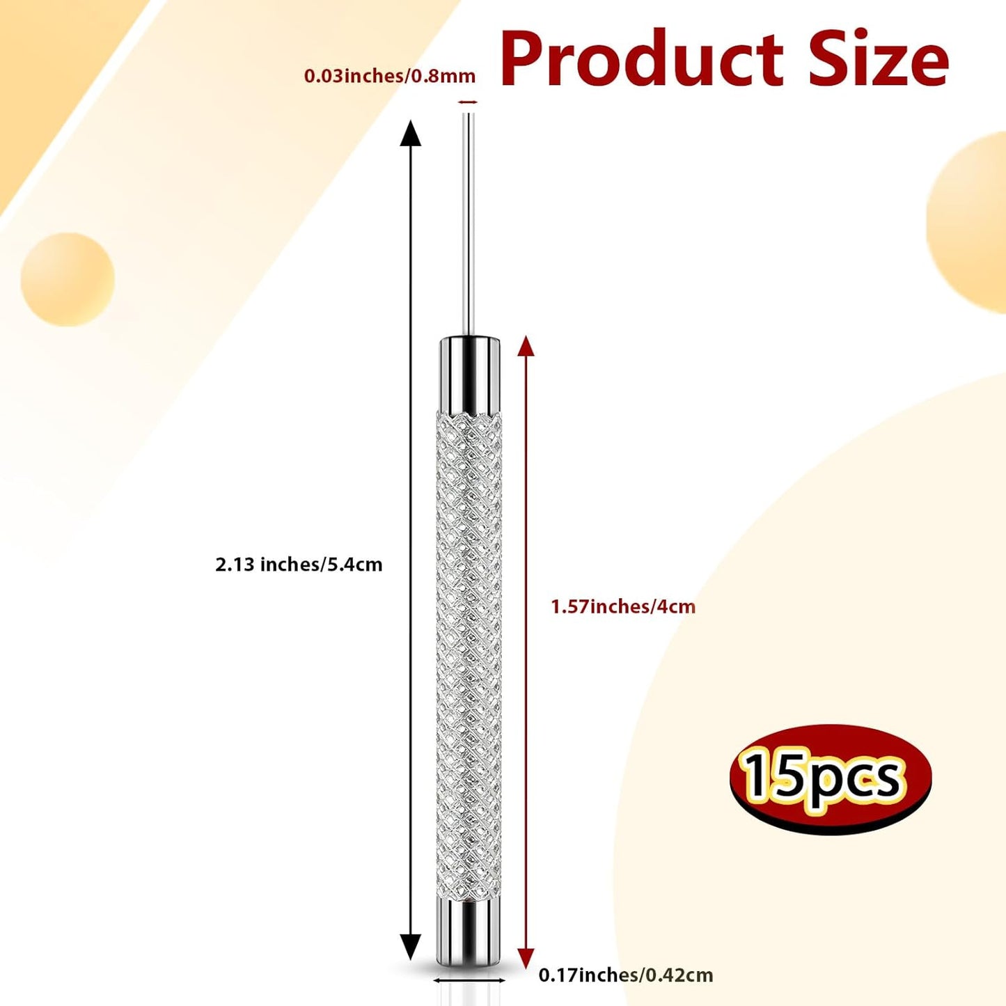 SIM Card Removal Pin, 15 Pcs SIM Card Tray Removal Tool Watch Chain Link Remover Pin Tools Smartphone Ejector Pins Needle Remover for All Models Cell Phone Ejector Opener