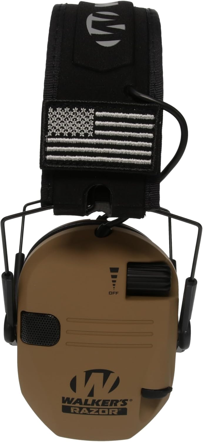 Walker's Razor Slim Ultra Low Profile Compact Design Adjustable Range Shooting Hunting Hearing Protection Electronic Earmuffs