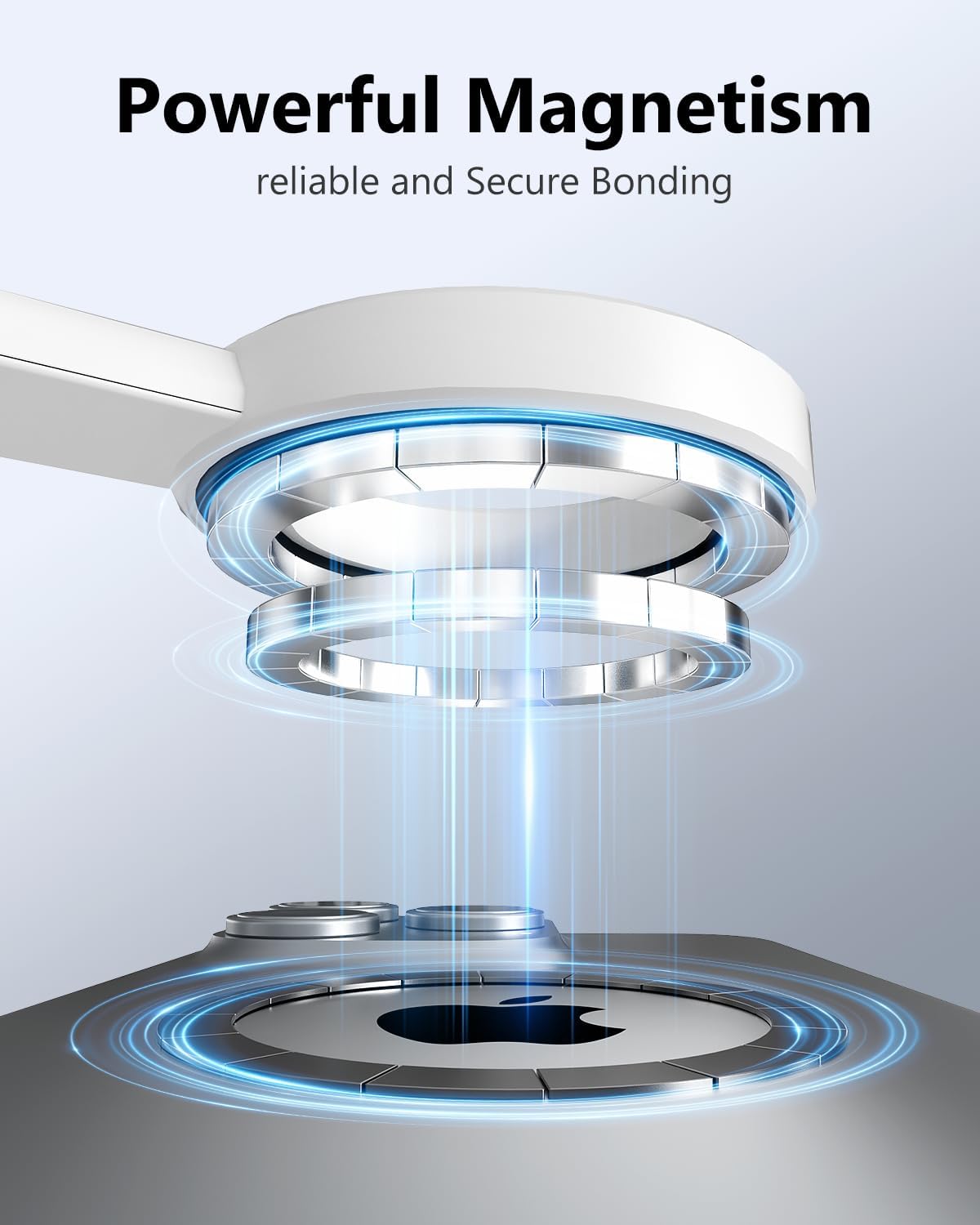 UBeesize Magnetic Tripod for iPhone with Remote, 64’’ Extendable Phone Stand for Video Recording/Vlogging, N52 Strong Holder for iPhone 12-15/Android, Portable Travel Selfie Stick Tripod(White)