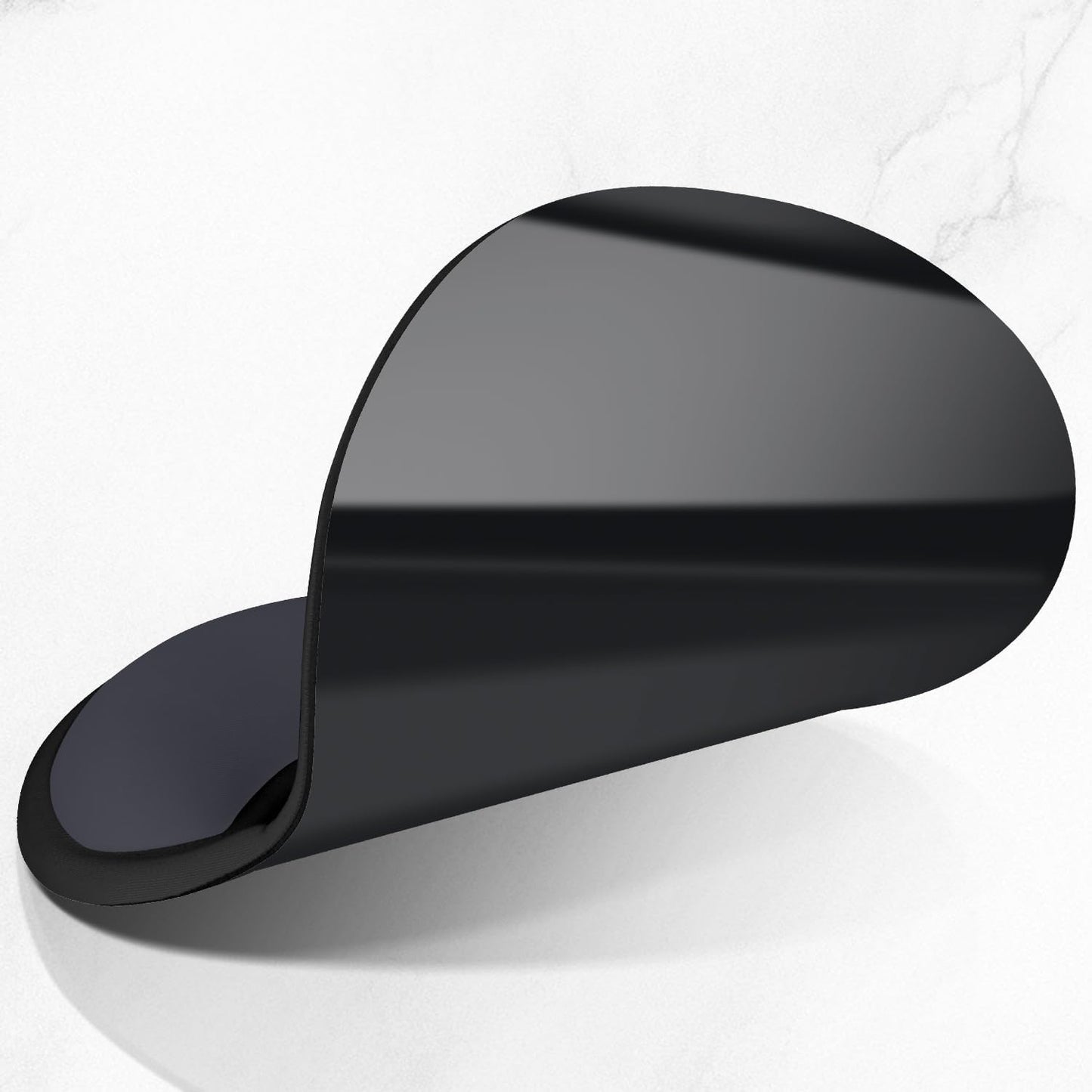 ITNRSIIET Ergonomic Mouse Pad with Comfort Gel Wrist Rest, Non-Slip PU Base, Smooth Textured Surface, Reduces Hand Fatigue & Wrist Pain, 8.7 x 7.2 Inch for Office Gaming Home, Black Gray Gradient