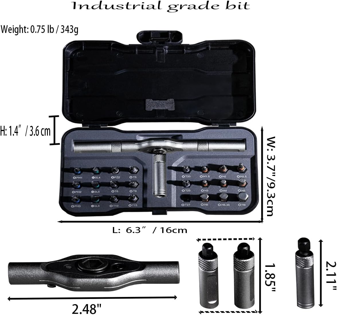 24 in 1 Magnetic Ratchet Screwdriver Set, DIY Mini Multi Bit Magnetic Screwdriver with Detachable Handle and Case for Electronics Repair, Furniture, Computers, Bicycle