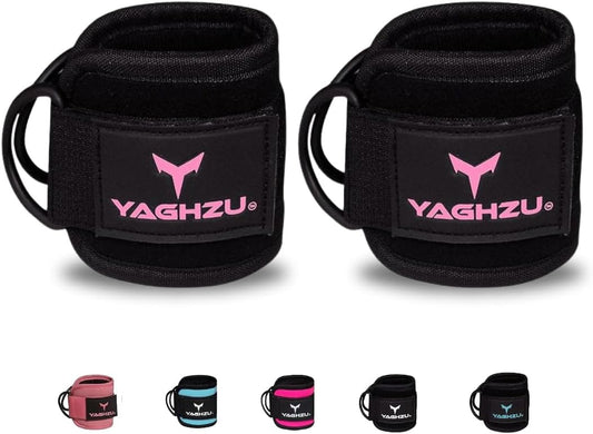 Ankle Straps for Cable Machines Women - Adjustable Gym Ankle Strap for Cable Machine, Neoprene Padded Cable Straps, Durable Leg Strap with Cable Cuff, Glute Kickback Ankle Strap with D Rings