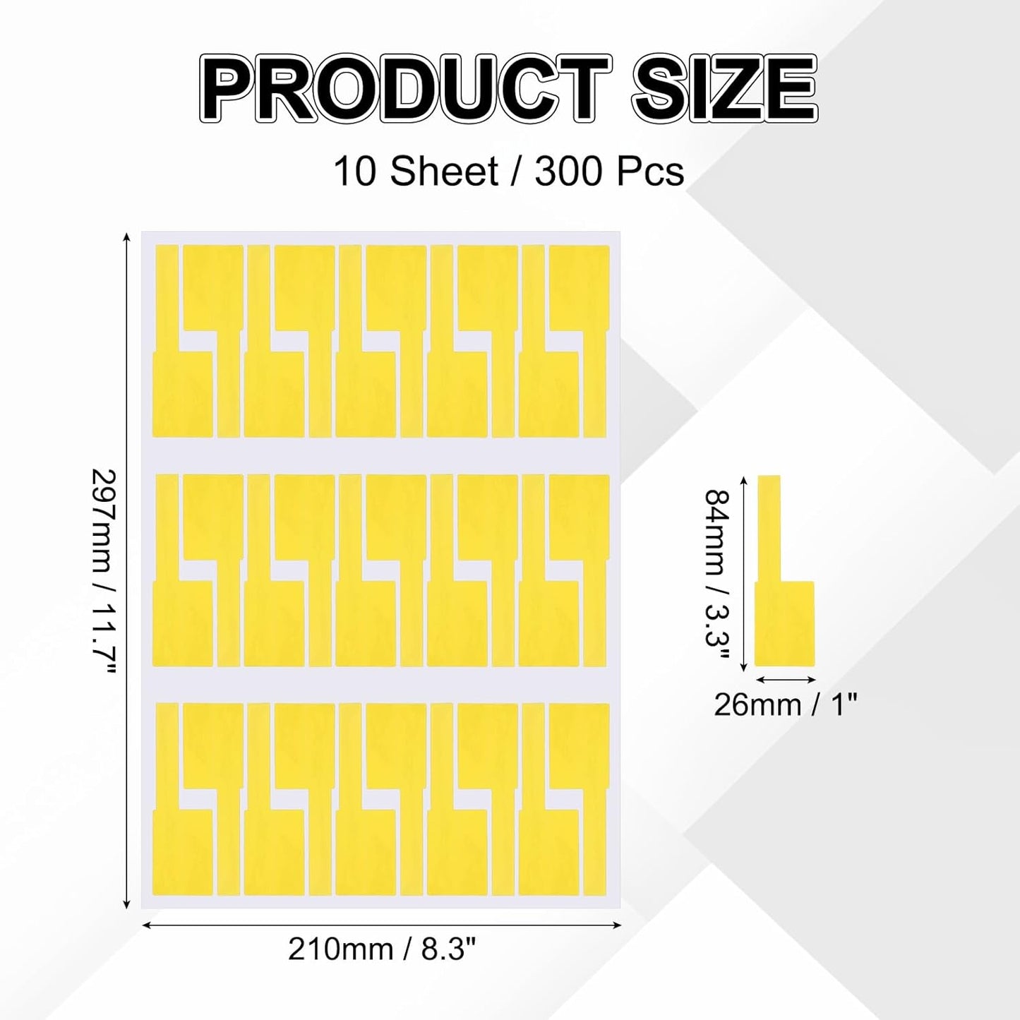 uxcell 300 Pcs Cable Labels, Waterproof Wire Cord Labels Tags, Cord Organizer Management Tags for Charger Cable Organizer Wire Markers Printer and Handwriting, Yellow