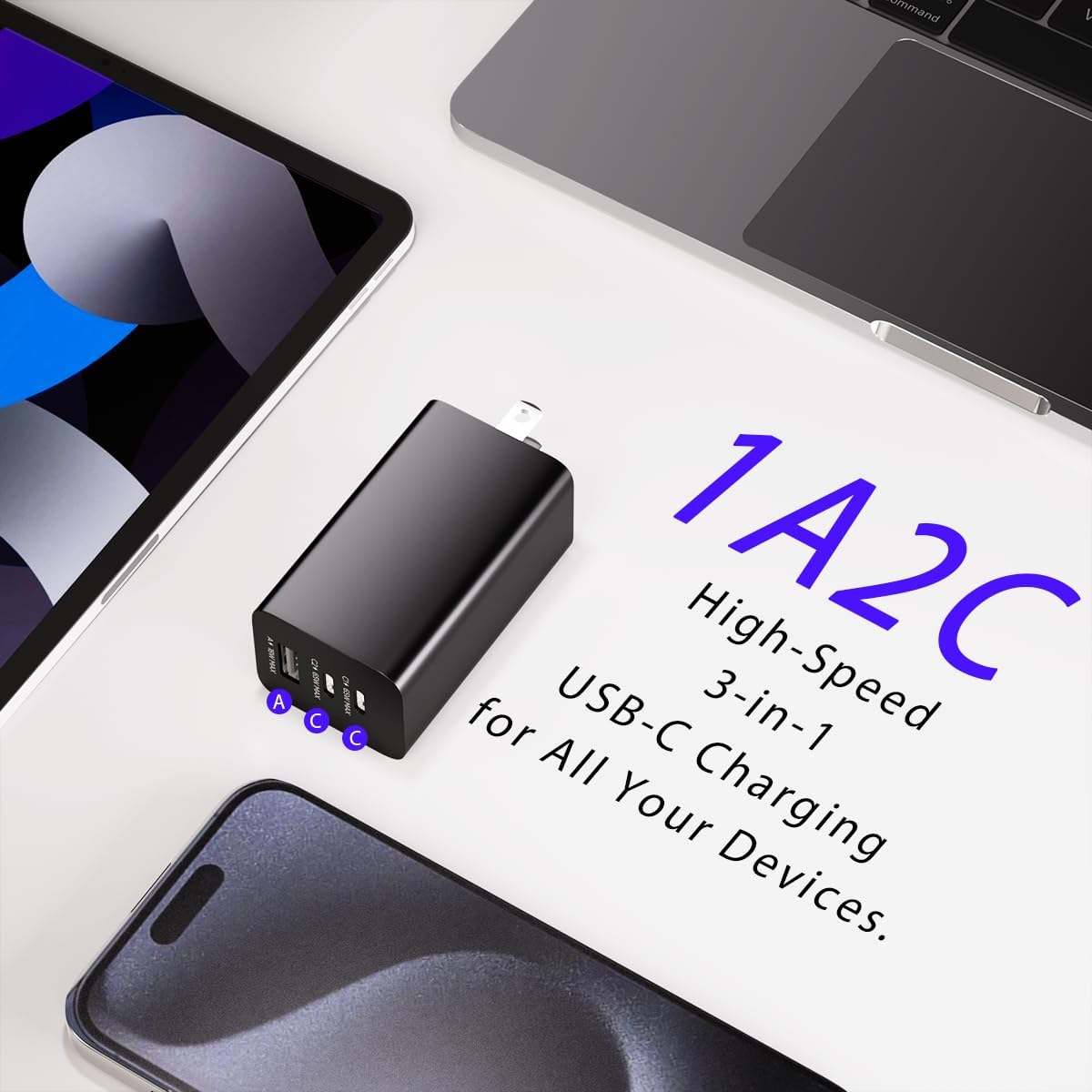 Generic PA1 65W USB-C Multi-Port GaN Adapter